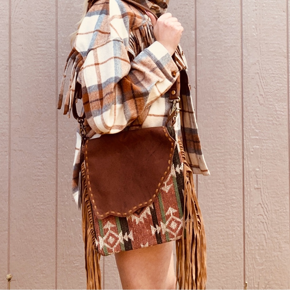 Western Leather Crossbody Concealed Purse